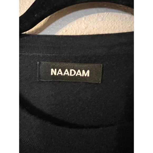 Naadam 100% Cashmere Sweater XL Navy Blue Crewneck Pullover $300 NEW - Picture 10 of 11